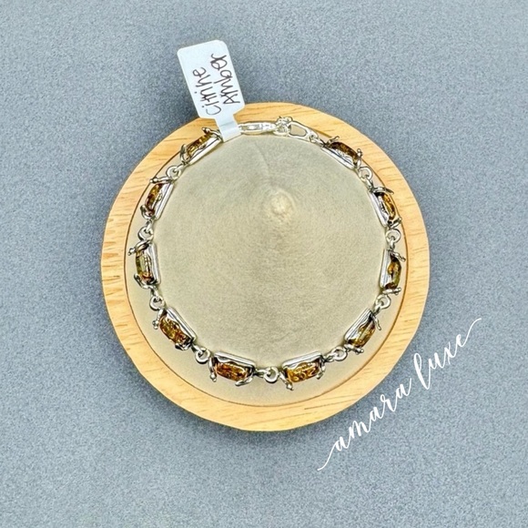 Citrine Amber 925 bracelet - Picture 6 of 6